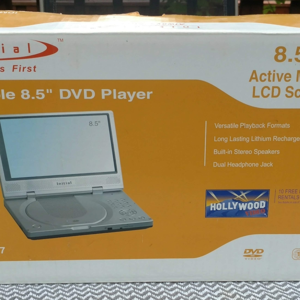 Initial Portable 8.5" Inch DVD Player-BRAND NEW!